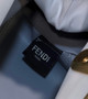 Fendi First Medium 8BP127 Gray flannel bag with embroidery