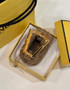 Fendi Nano First Charm Shoulder Bag 7AS051 Kkaki sheepskin bag