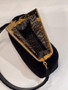 Fendi First Medium 8BP127 Black sheepskin bag
