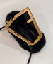 Fendi First Small 8BP129 Black fox fur bag