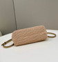 Fendi First Small 8BP129 Beige raffia macrame bag