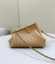 Fendi First Small 8BP129 Apricot Interlaced Leather Bag