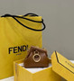 Fendi Nano First Charm Shoulder Bag 7AS051 Brown Leather