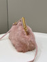 Fendi First Small 8BP129 Pink fox fur bag
