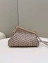 Fendi First Small 8BP129 Beige braided leather bag