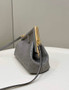 Fendi First Small 8BP129 Gray ostrich leather bag