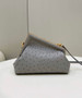 Fendi First Small 8BP129 Gray ostrich leather bag