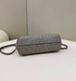 Fendi First Small 8BP129 Gray ostrich leather bag