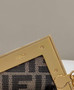Fendi First Small 8BP129 Gray ostrich leather bag