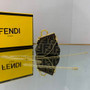 Fendi Nano First Charm Shoulder Bag 7AS051 Brown FF Leather bag