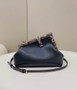 Fendi First Small 8BP129 Navy Blue leather and python leather bag