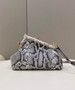 Fendi First Small 8BP129 Gray python leather bag