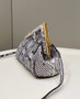 Fendi First Small 8BP129 Gray python leather bag