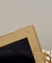 Fendi First Small 8BP129 Black laqué crocodile leather bag