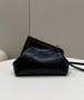 Fendi First Small 8BP129 Black laqué crocodile leather bag