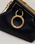 Fendi Nano First Charm Shoulder Bag 7AS051 Black Leather