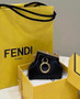 Fendi Nano First Charm Shoulder Bag 7AS051 Black Leather