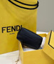 Fendi Nano First Charm Shoulder Bag 7AS051 Black Leather