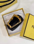 Fendi Nano First Charm Shoulder Bag 7AS051 Black Leather