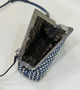 Fendi First Small 8BP129 White and Blue Interlaced Leather Bag