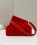 Fendi First Medium 8BP127 Red Suede bag