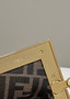 Fendi First Small 8BP129 khaki Suede bag