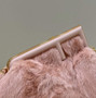Fendi First Medium 8BP127 Pink fox fur bag