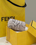 Fendi Nano First Charm Shoulder Bag 7AS051 Gray python leather bag