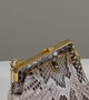 Fendi Nano First Charm Shoulder Bag 7AS051 Gray python leather bag
