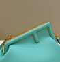 Fendi First Small 8BP129 Blue Green leather bag