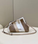 Fendi First Small 8BP129 Silver leather bag Multicolor