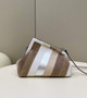 Fendi First Small 8BP129 Silver leather bag Multicolor