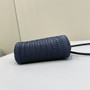 Fendi First Small 8BP129 Navy Blue Interlaced Leather Bag