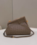 Fendi First Small 8BP129 Light Brown ostrich leather bag