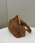 Fendi First Medium 8BP127 Brown fox fur bag