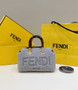 Fendi 8BS067 By The Way Mini Light gray sheepskin small Boston bag