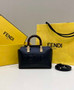 Fendi 8BS067 By The Way Mini Small black leather Boston bag