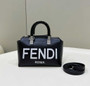 Fendi 8BS067 By The Way Mini Small Boston bag in black leather
