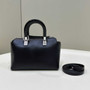 Fendi 8BS067 By The Way Mini Small Boston bag in black leather