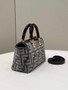 Fendi 8BS067 By The Way Mini Small Black FF Boston bag