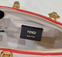 Fendi 8BS067 By The Way Mini Beige canvas small Boston bag with Roma embroidery