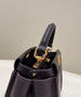 Fendi 8BN244 Peekaboo Mini Coffee leather bag 2125CS