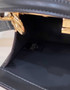 Fendi 8BN335 Peekaboo ISeeU Petite Padded Nappa Leather Bag black gray