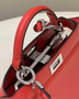 Fendi 8BN335 Peekaboo ISeeU Petite Padded Nappa Leather Bag Red