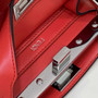 Fendi 8BN335 Peekaboo ISeeU Petite Padded Nappa Leather Bag Red