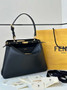 Fendi Peekaboo Soft Medium Black Leather Bag 8BN353