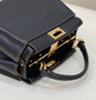 Fendi 8BN244 Peekaboo Mini Black leather bag 2125CS