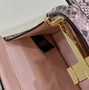 Fendi 8BN335 Peekaboo ISeeU Petite Padded Snake Leather Bag pink