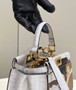 Fendi Peekaboo Mini Selleria Bag 8BN244 White