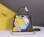 Fendi 8BN244 Peekaboo Mini Selleria Bag Brown